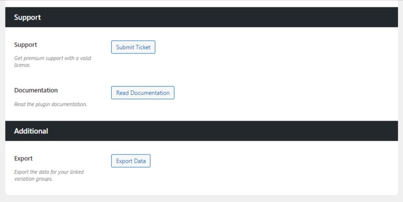 export linked variation data