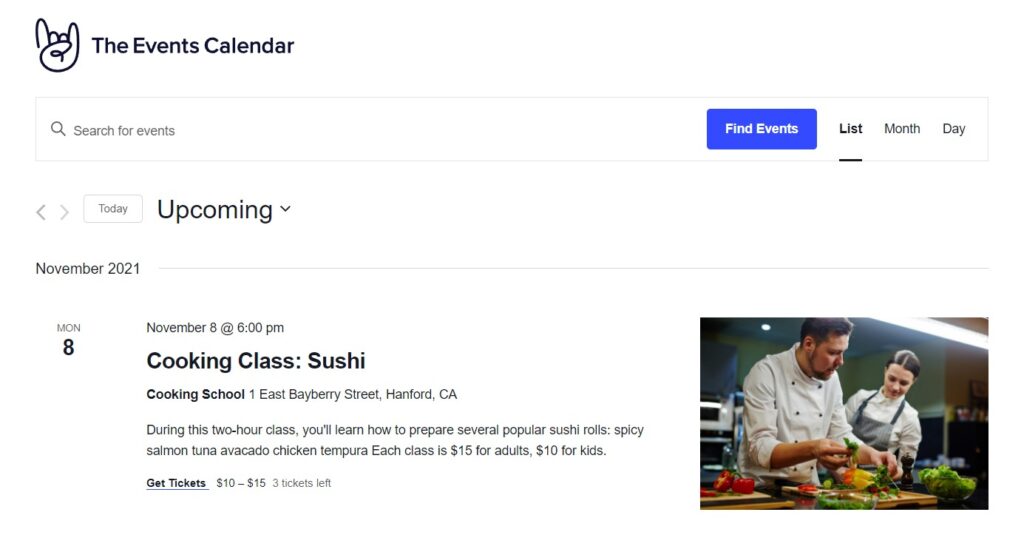 event tickets in woocommerce