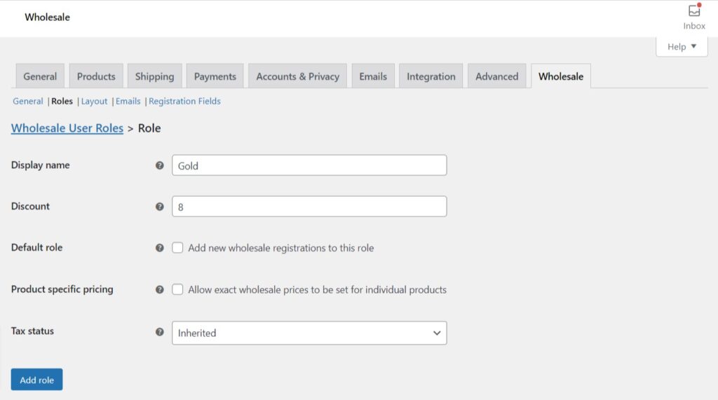 WooCommerce role based pricing