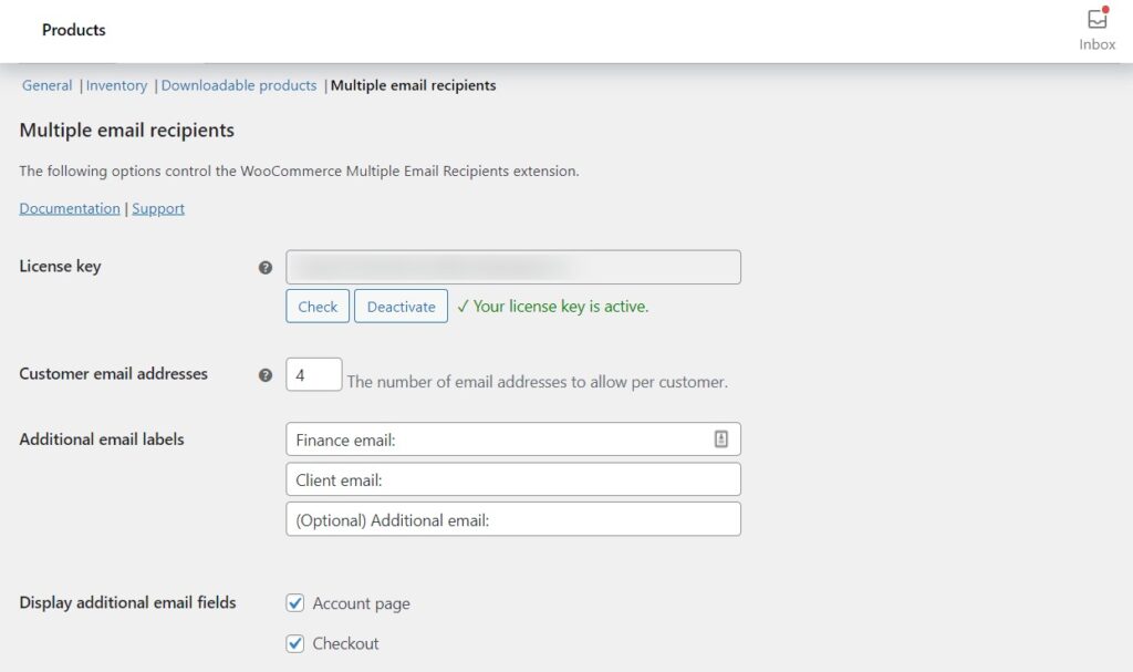 additional email addresses woocommerce