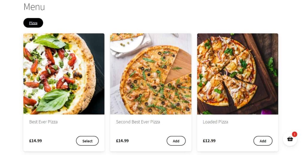 Final restaurant menu wordpress