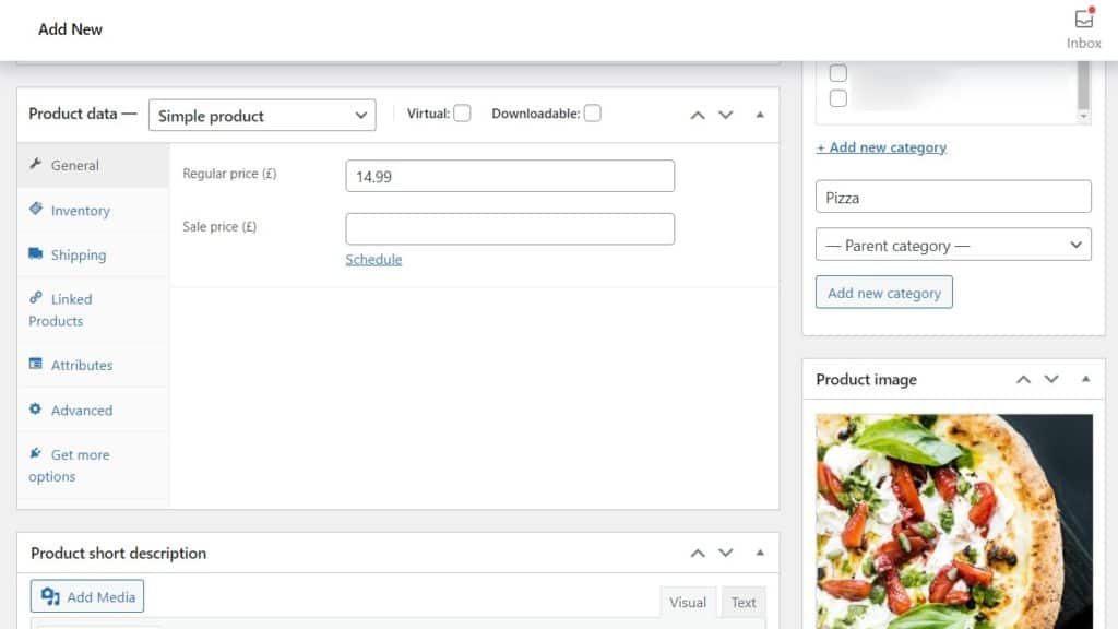 restaurant food price wordpress