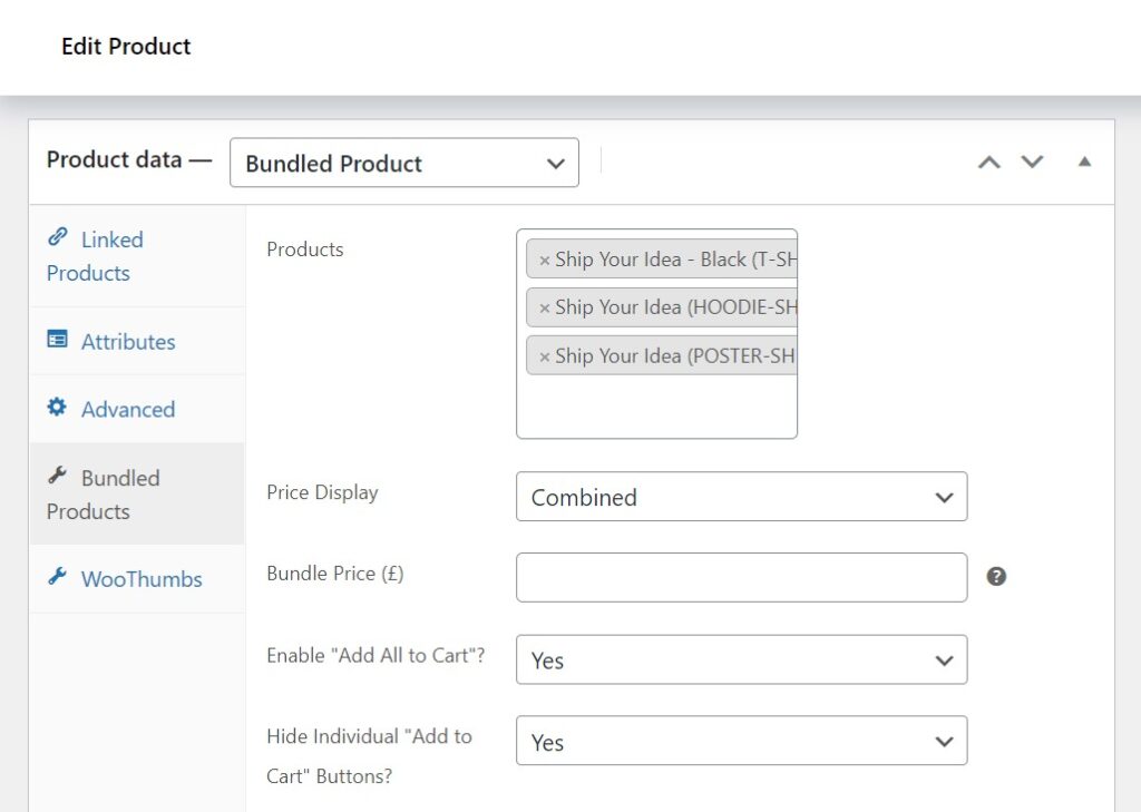 bundled product type