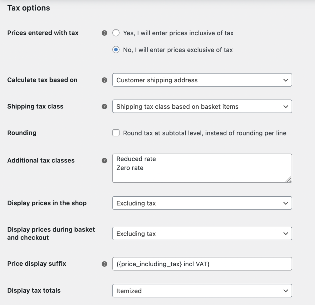 price suffix WooCommerce Attribute Swatches