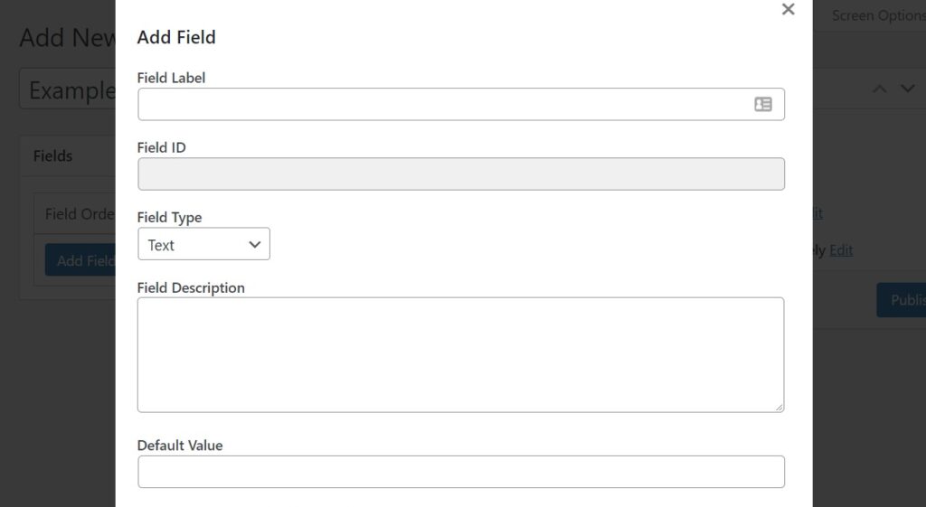 custom field options woocommerce