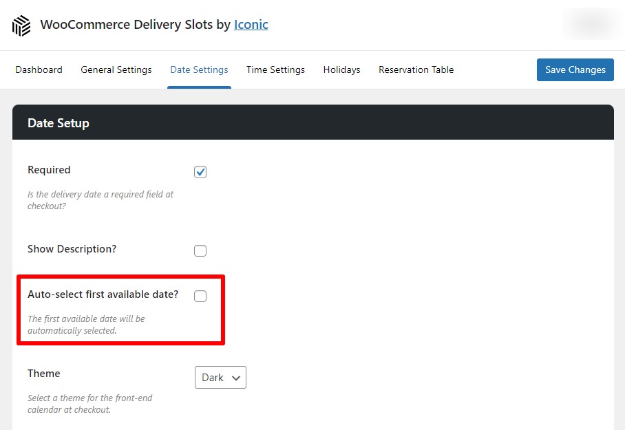 auto-select first available date WooCommerce