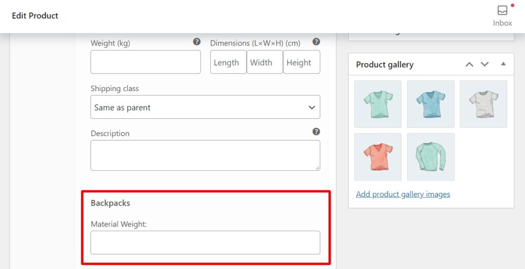 custom field for variations