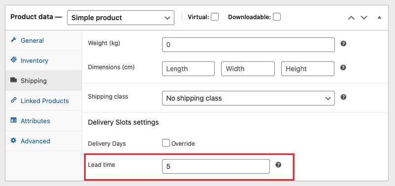 override product lead time