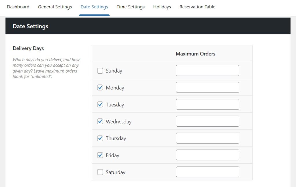 delivery days woocommerce