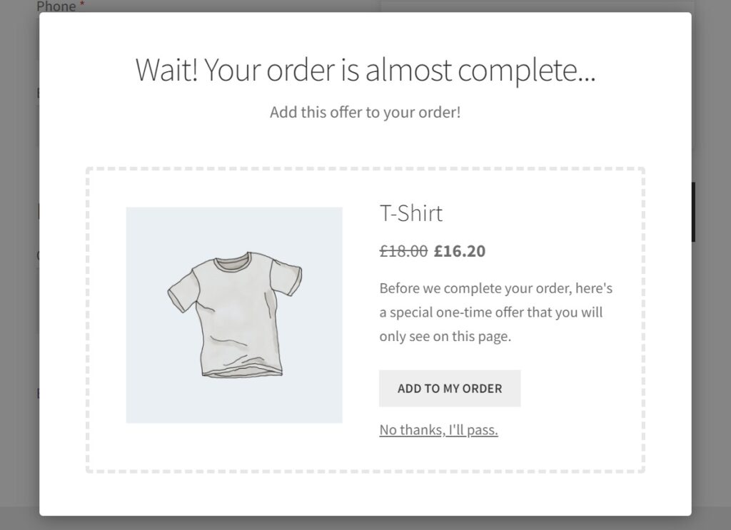 one click cross sell after checkout