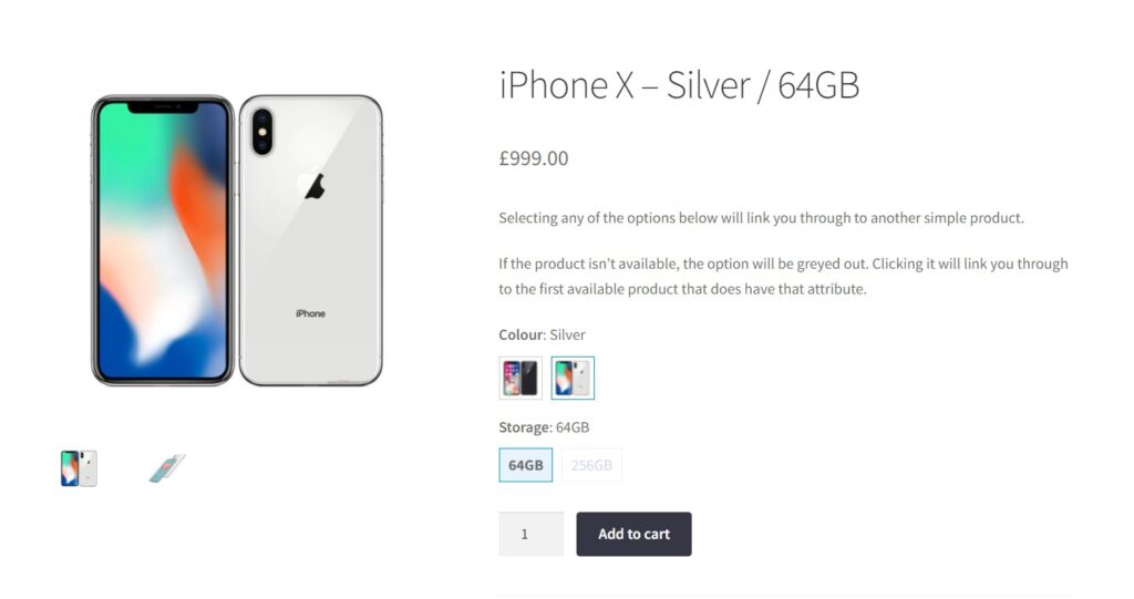 linked products example woocommerce