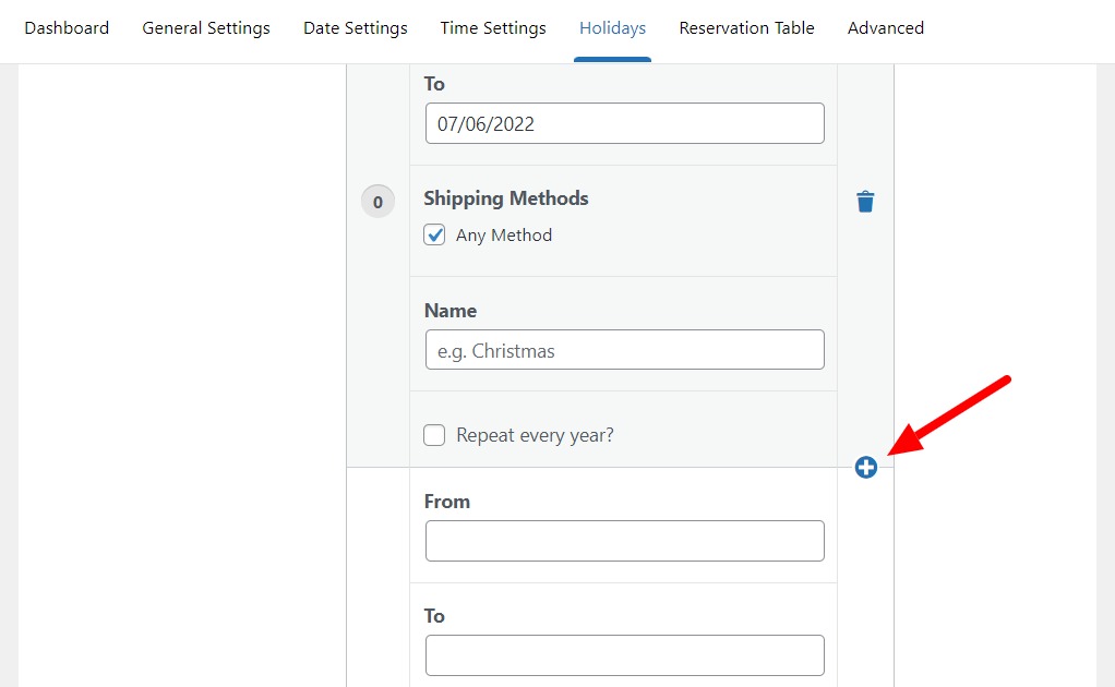 add multiple vacation mode woocommerce