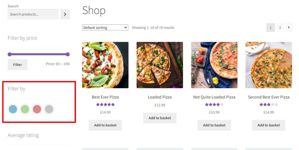 colour swatches sidebar