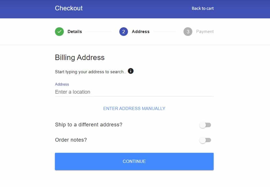 multi-step checkout