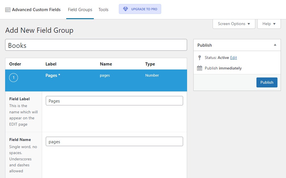 advanced custom fields new