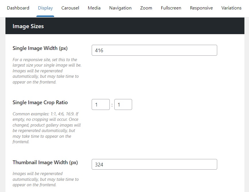 single image width woothumbs