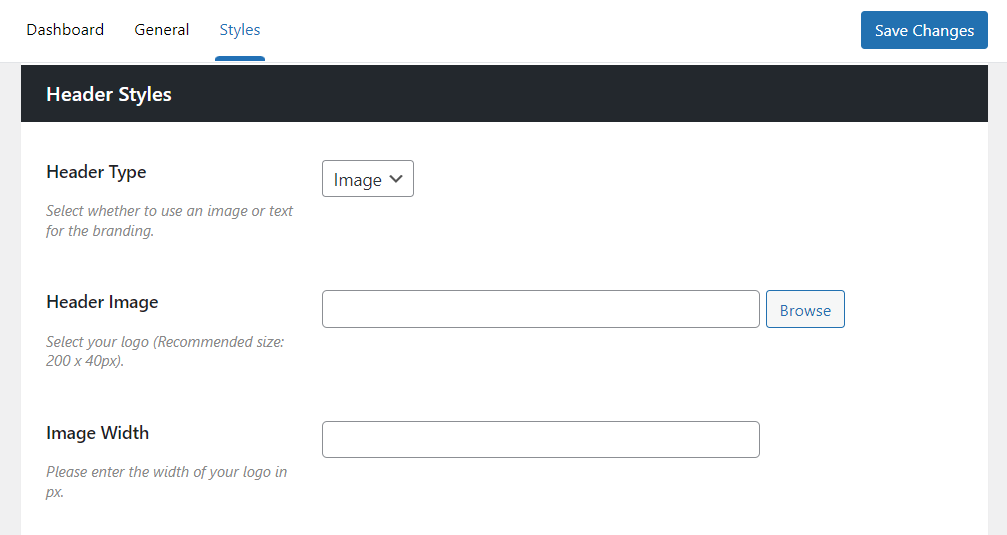 Flux header type image modern