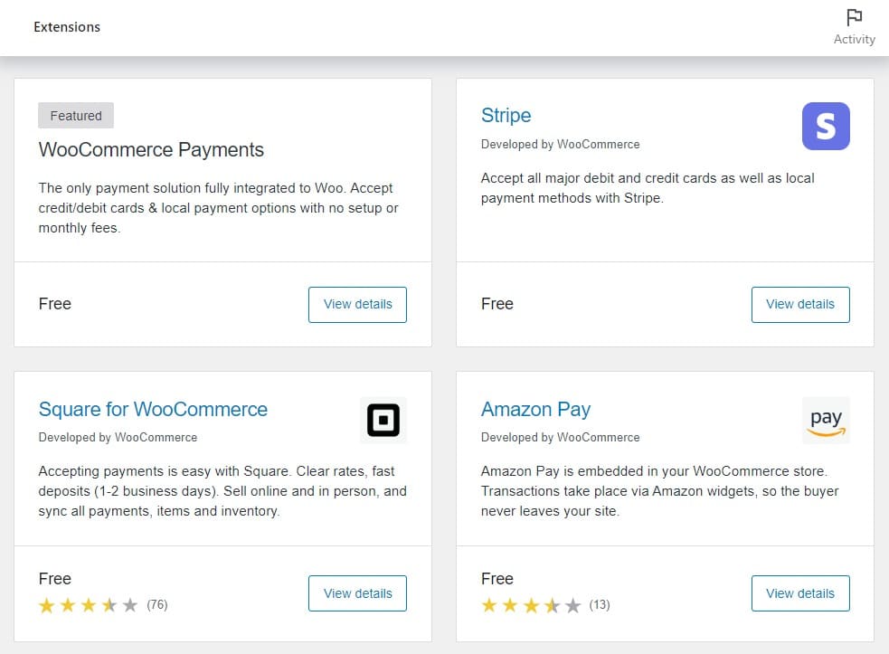 wocommerce payment methods