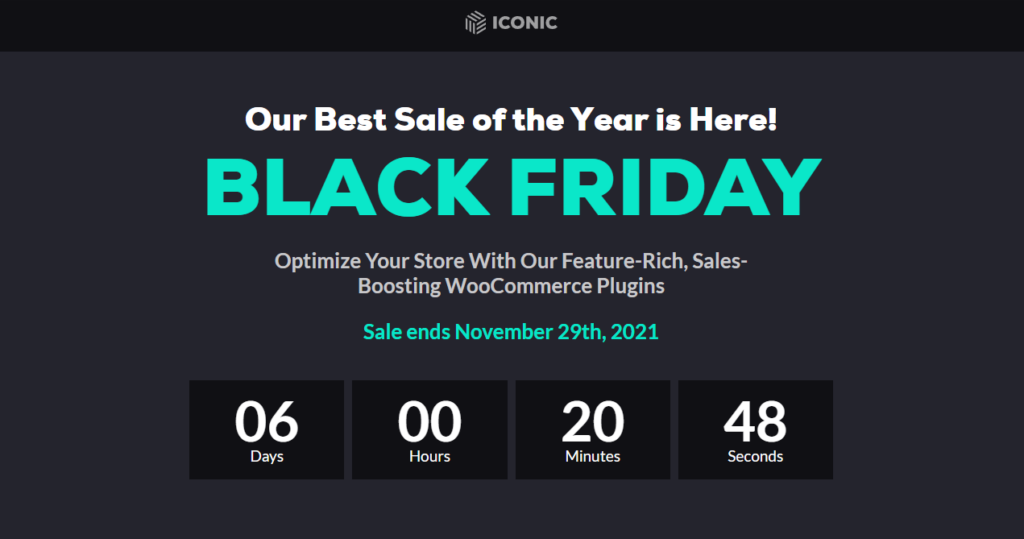 black friday landing iconic