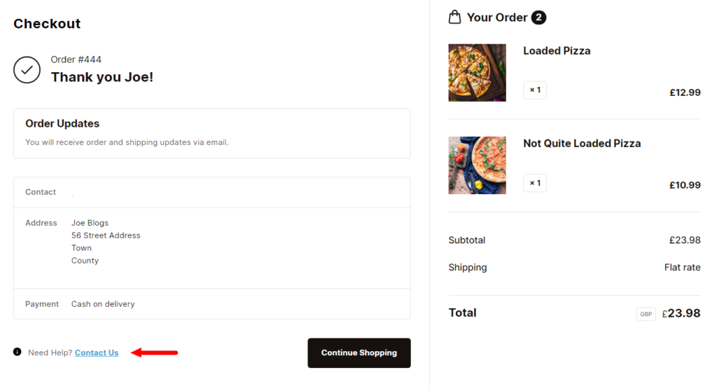 contact us button flux