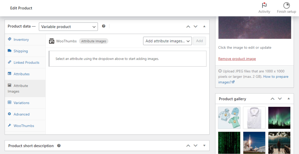 attribute images tab woothumbs