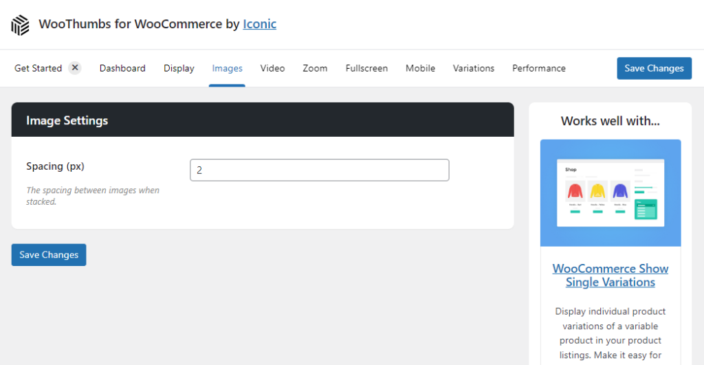 stacked layout images tab woothumbs