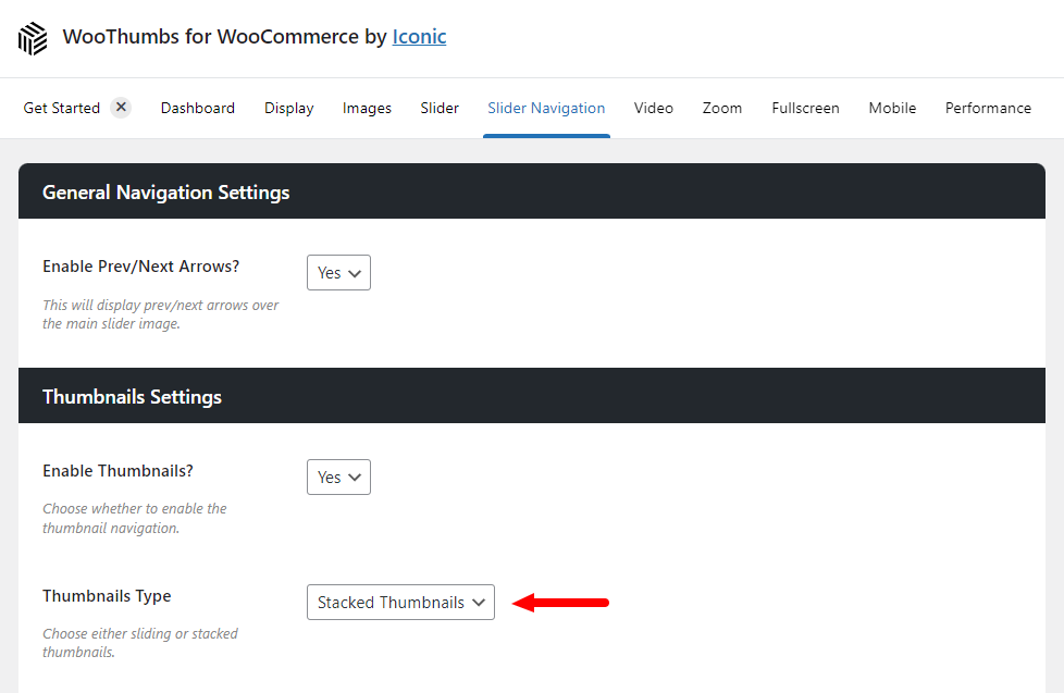 stacked thumbnails woothumbs