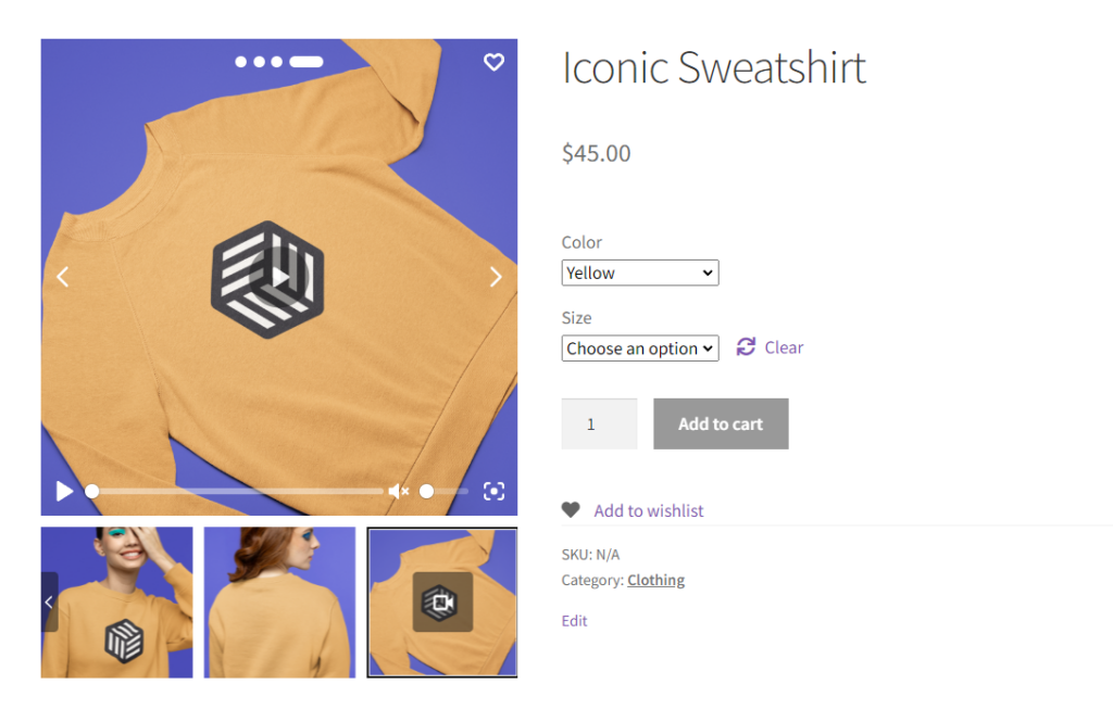 woocommerce gallery icons and controls