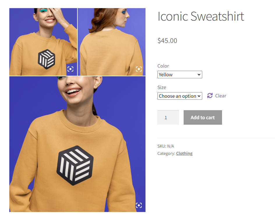 WooThumbs Stacked layout