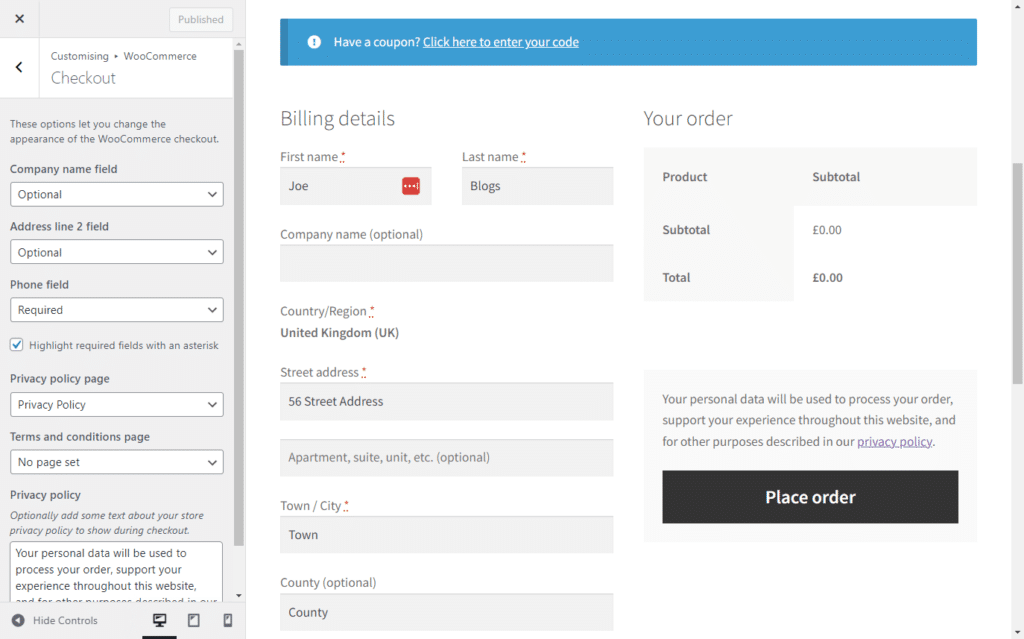 change default woocommerce checkout fields