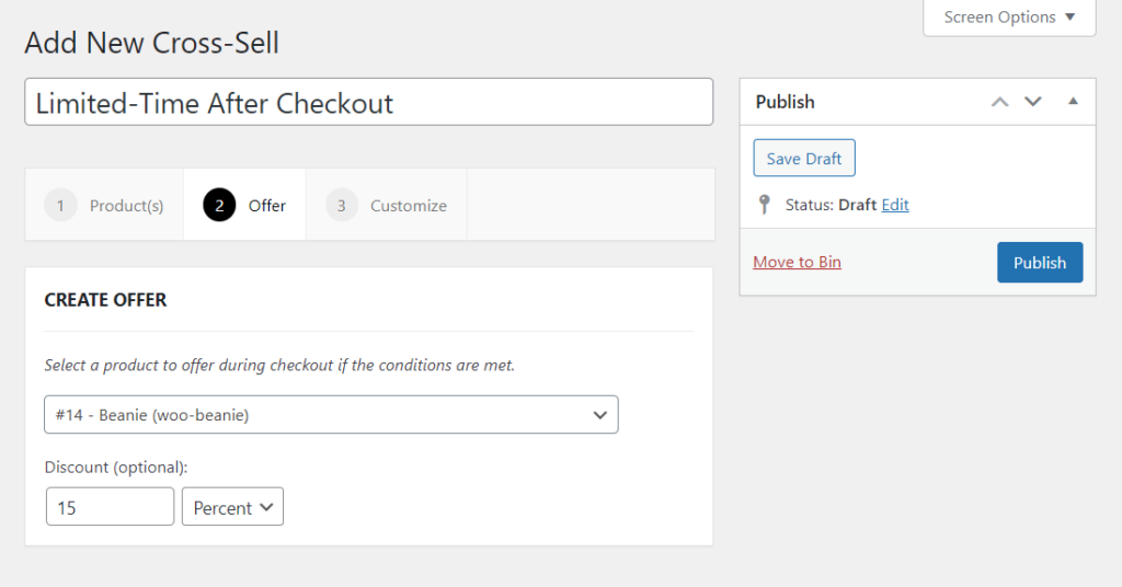 limited time after checkout woocommerce