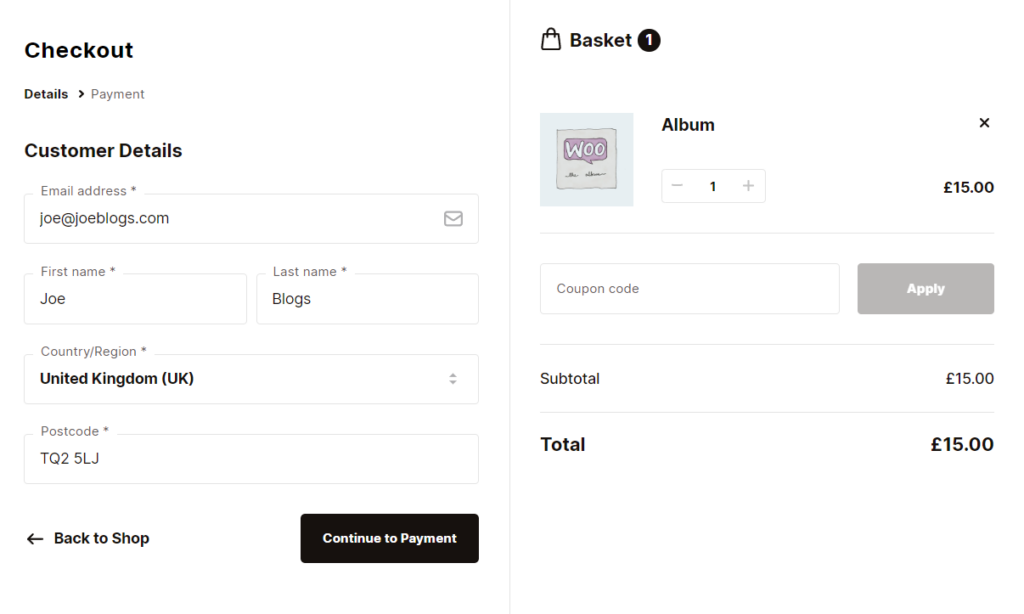 digital product checkout