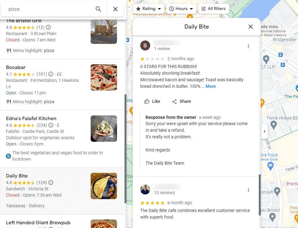 review with response