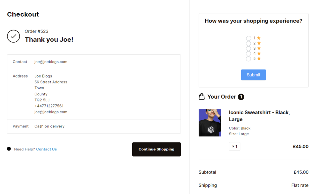 ecommerce customer feedback