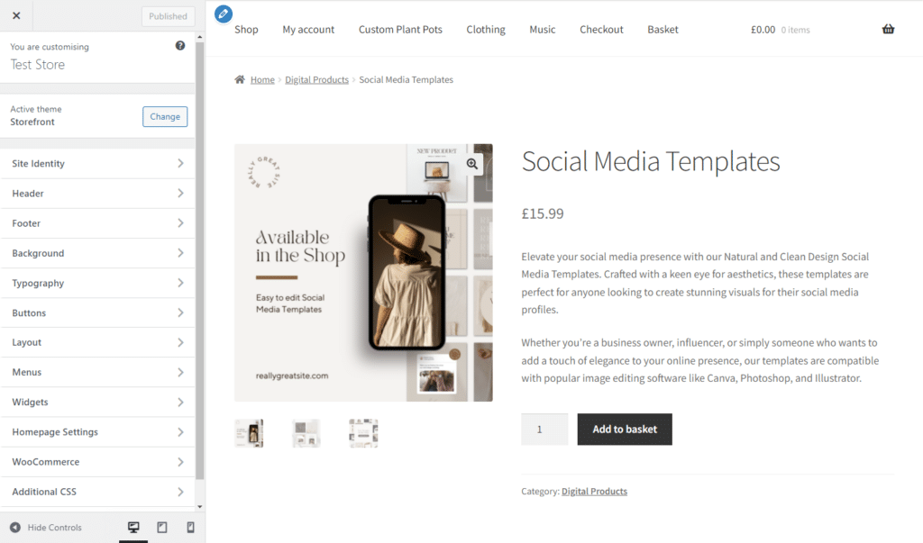wordpress customizer