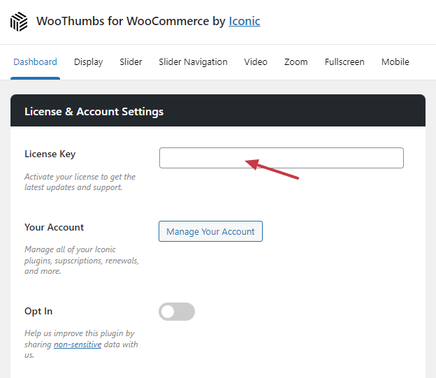 add license key woocommerce