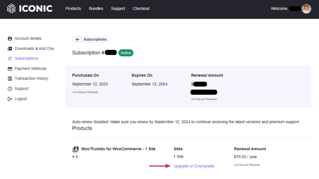 upgrade or renew iconic