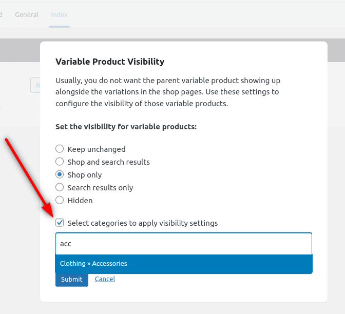 variable parent product visibility