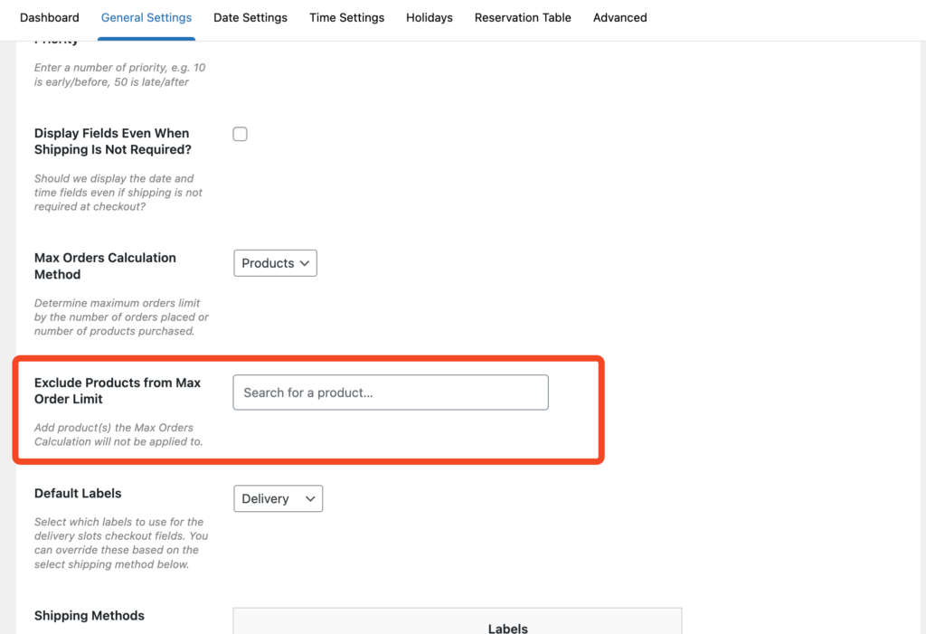 exclude products from max order limit